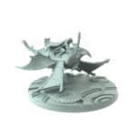 3D-printed flying character from Aethernals theme with detailed wings and rider