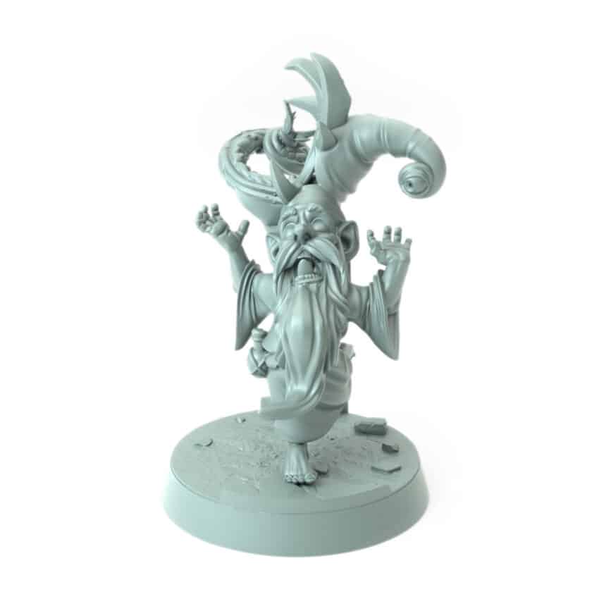 Garden Gnome Mimic 3D-printed whimsical gnome with tentacles and twisted grin tabletop RPG