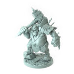 3D printed Gorlic A Orc war brute with spiked mace fantasy tabletop miniature