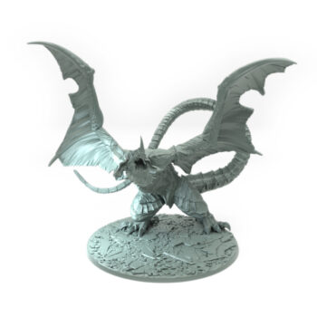 3D printed GromoksDragon fierce winged beast fantasy tabletop miniature