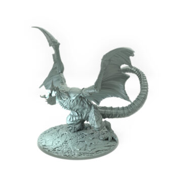 3D printed GromoksDragon fierce winged beast fantasy tabletop miniature