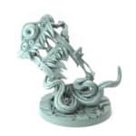 Guillotine Mimic 3D-printed guillotine monster with tentacles and jagged teeth tabletop gaming