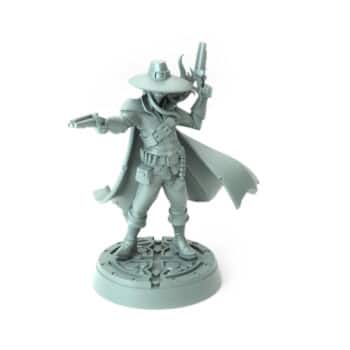 vampire hunter miniature gunslinger 3D printed gothic RPG figure