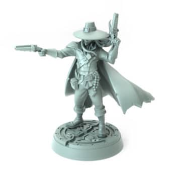 vampire hunter miniature gunslinger 3D printed gothic RPG figure