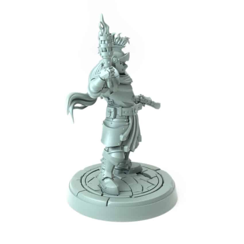 3D-printed knight with a longsword for tabletop RPGs and wargames