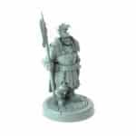 3D-printed city guard miniature with halberd and detailed armor for tabletop RPGs