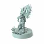 Maniac Pose A Sawblade Hoist goblin fantasy 3D printed miniature for tabletop games