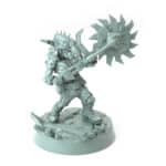 Maniac Pose A Sawblade Hoist goblin fantasy 3D printed miniature for tabletop games