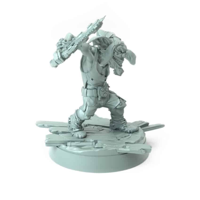 Maniac Pose G Single Blade goblin fantasy 3D printed miniature for tabletop games