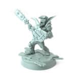 Maniac Pose H Solo Sawbard goblin fantasy 3D printed miniature for tabletop games