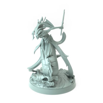 High-detail 3D-printed model of Merkyes Siren Scouts A featuring a dual-bladed siren scout with flowing details.