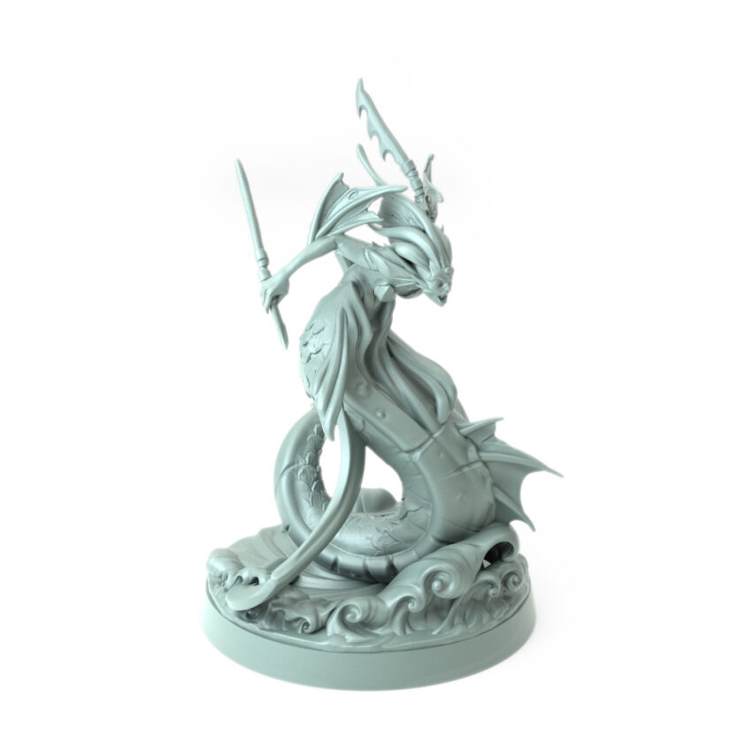 High-detail 3D-printed model of Merkyes Siren Scouts A featuring a dual-bladed siren scout with flowing details.