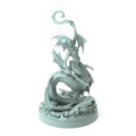 High-detail 3D-printed model of Merkyes Siren Scouts D featuring a trident-wielding siren with a commanding presence.