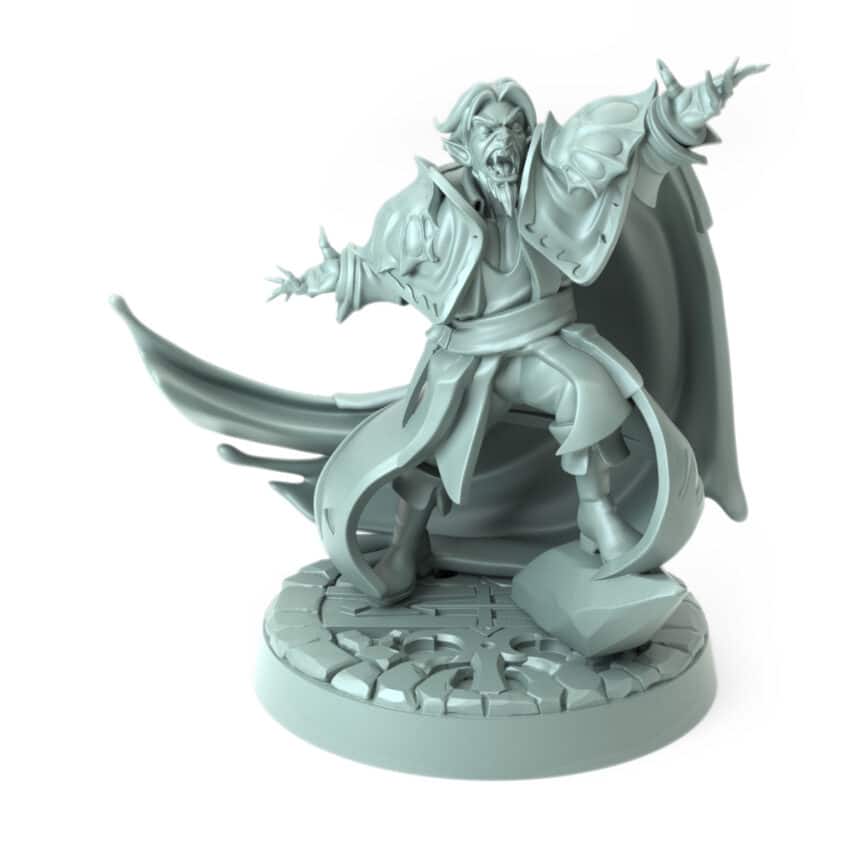 vampire lord miniature 3D printed dark sorcerer gothic figure