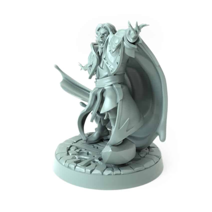 vampire lord miniature 3D printed dark sorcerer gothic figure