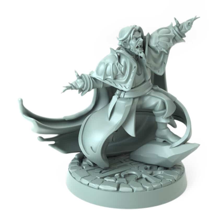 vampire lord miniature 3D printed dark sorcerer gothic figure