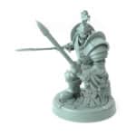 3D-printed orc warrior in plate armor with double-handed sword for tabletop RPGs and fantasy battles