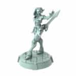 vampire warrior female 3D printed gothic sword fighter horror figure