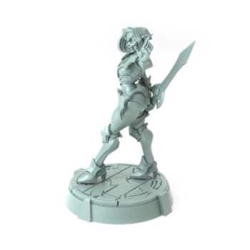 vampire warrior female 3D printed gothic sword fighter horror figure