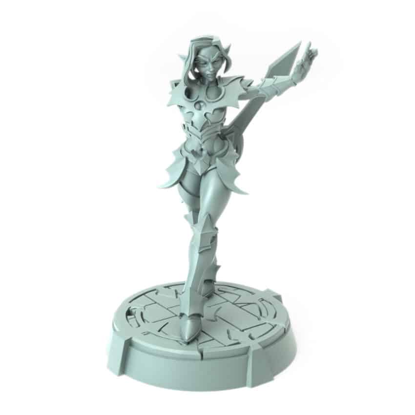 vampire warrior female 3D printed gothic sword fighter horror figure