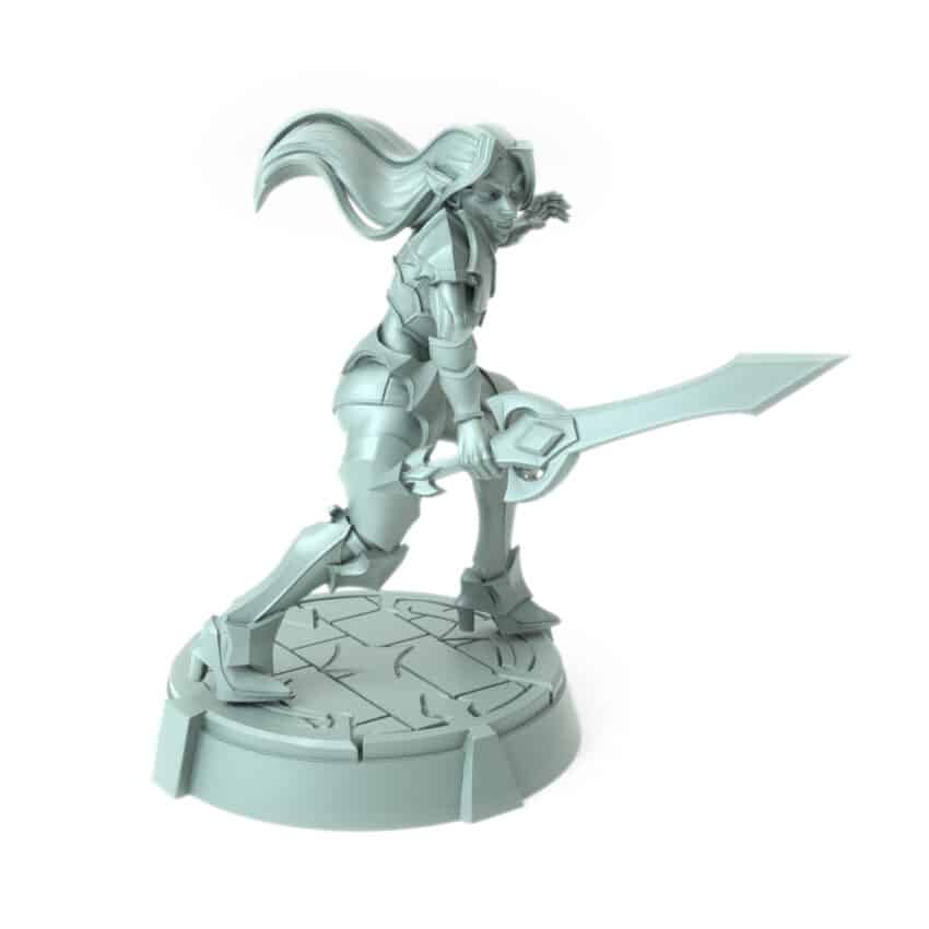 vampire warrior female 3D printed cursed gothic figure