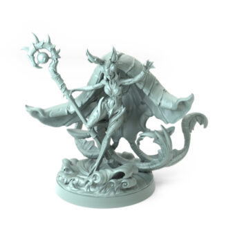 High-detail 3D-printed model of Oracle Bearers B featuring a mystical sea oracle with a glowing staff.