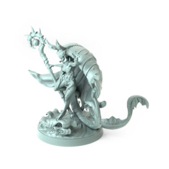 High-detail 3D-printed model of Oracle Bearers B featuring a mystical sea oracle with a glowing staff.