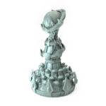 High-detail 3D-printed model of Prop2 featuring a towering oceanic relic with a mystical orb.