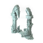 High-detail 3D-printed model of Prop3 featuring crumbling oceanic pillars with coral details.