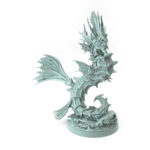 High-detail 3D-printed model of Seahorse A featuring an armored sea creature with flowing fins.