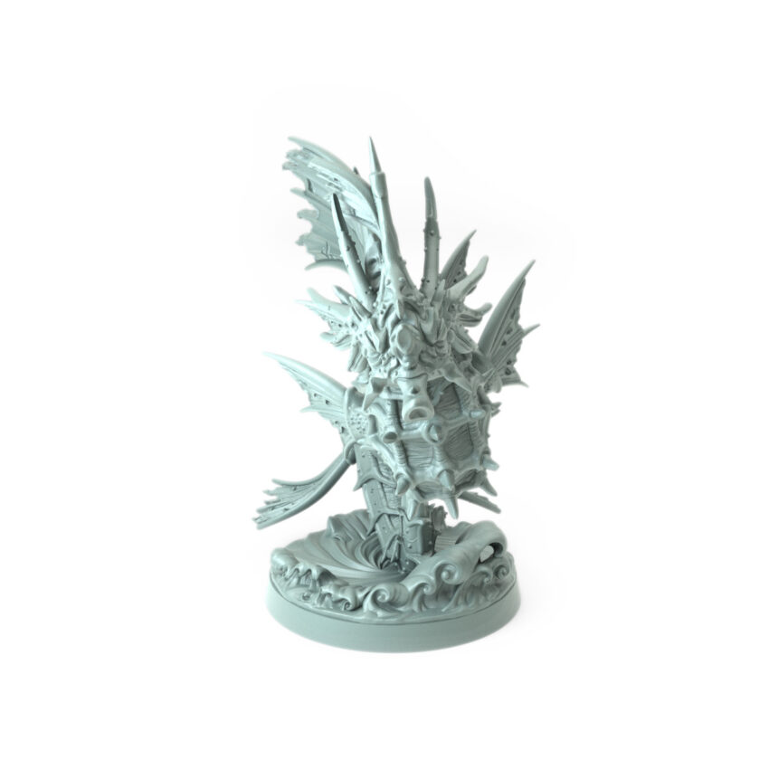 High-detail 3D-printed model of Seahorse C featuring a robust and dynamic sea guardian.