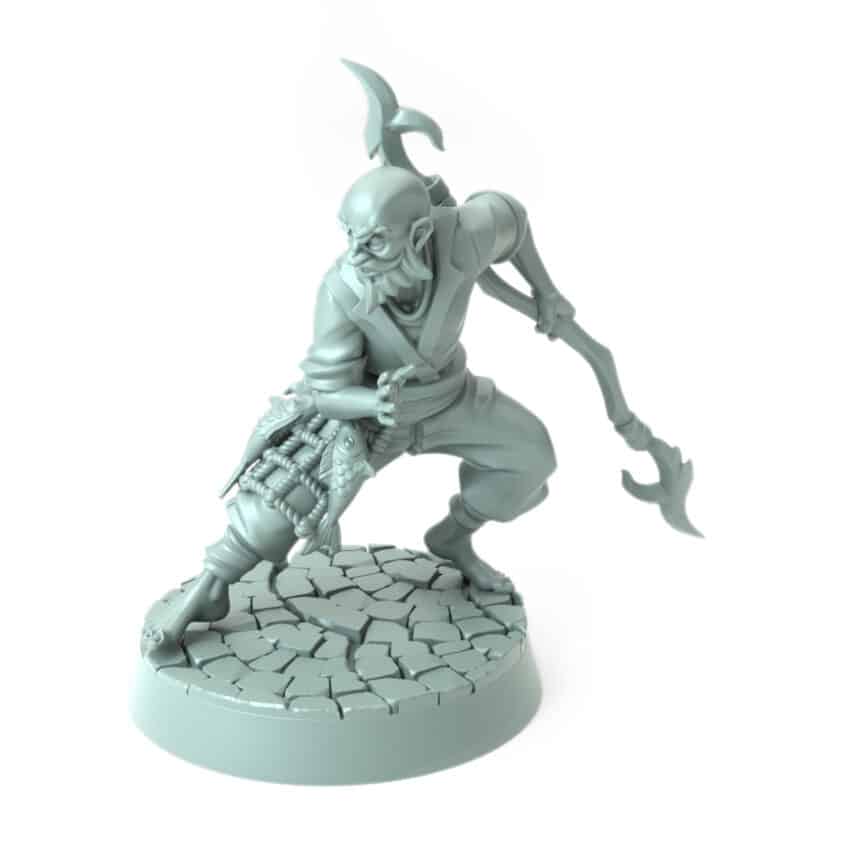 Fisherman miniature holding a spear