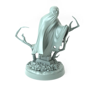 Spectre Lurking 3D-printed ghostly figure with flowing cloak for Halloween and dark fantasy tabletop RPGs