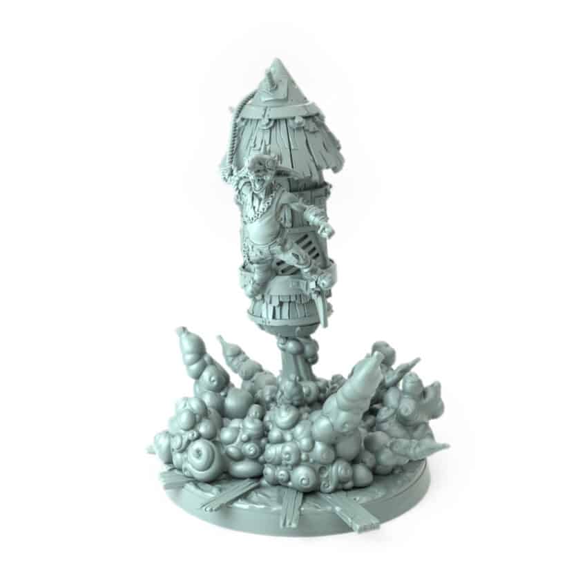 Splatter Rocketeer goblin fantasy 3D printed miniature for tabletop games