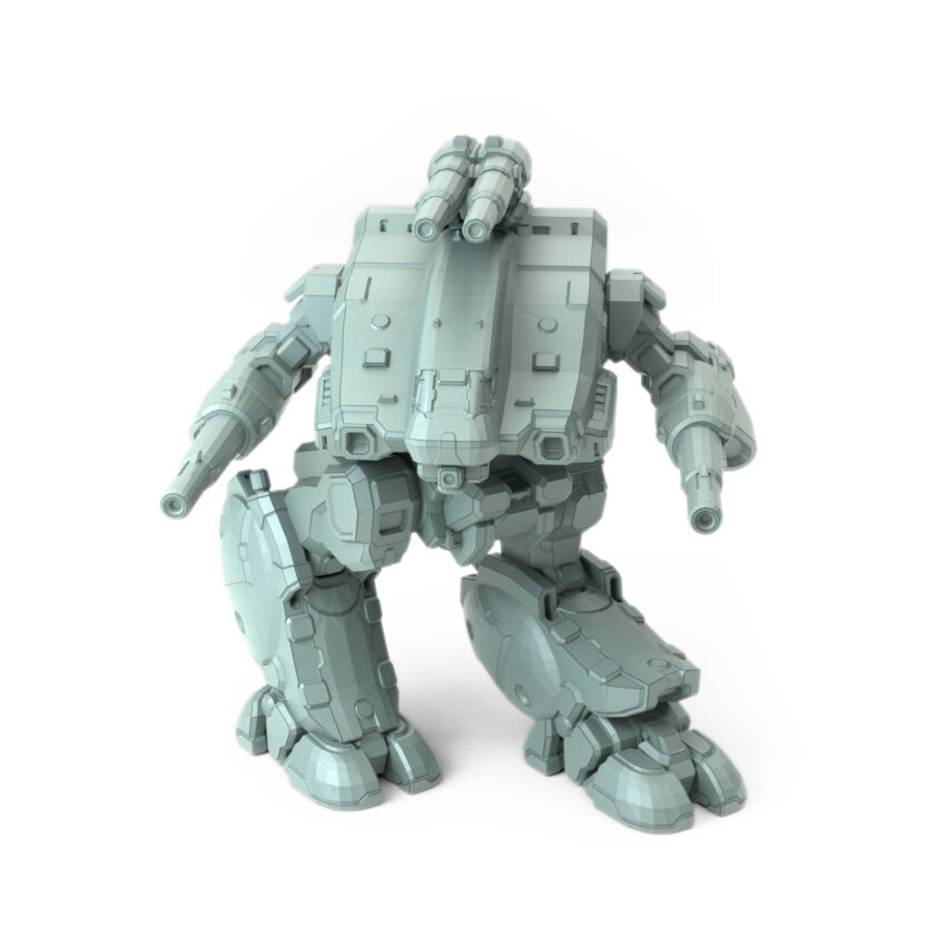 3D Printed Stone Rhino Behemoth BHN-6H Assault Mech