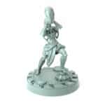 3D-printed figure of a standing mystical figure with featureless helm and detailed robes