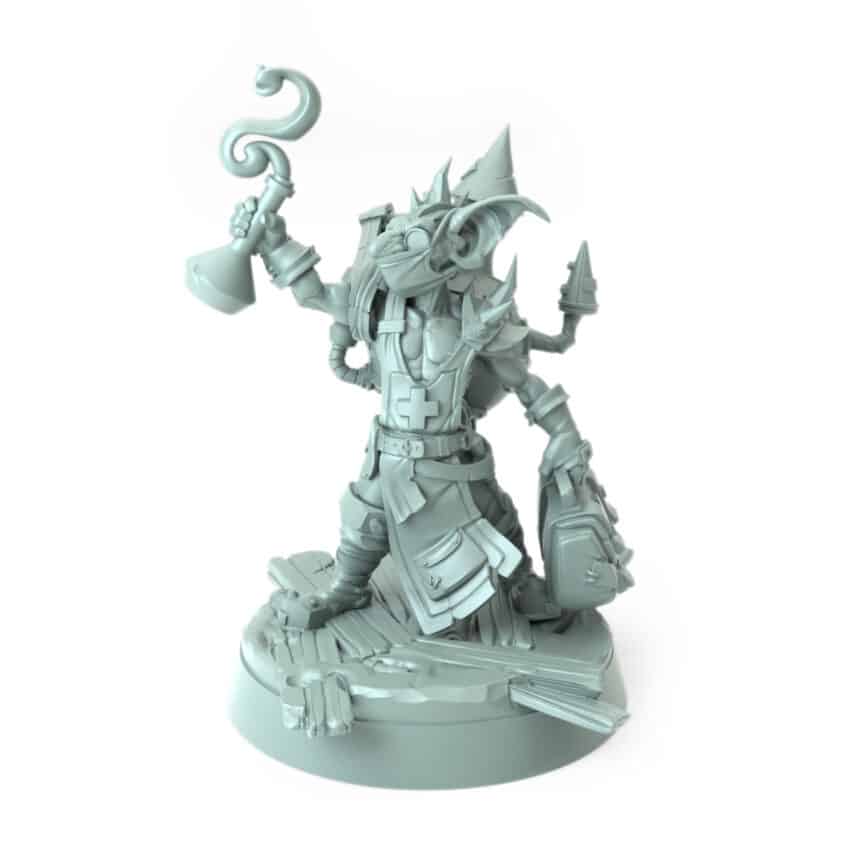 Surgeon Pose B Poison Master goblin fantasy 3D printed miniature for tabletop games