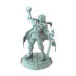 vampire sorcerer miniature 3D printed gothic figure with skull and sword