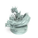 High-detail 3D-printed model of The Siren Queen riding a deep-sea creature.