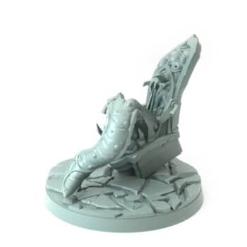 Toilet Mimic 3D-printed toilet monster with teeth and tongue fantasy tabletop prop