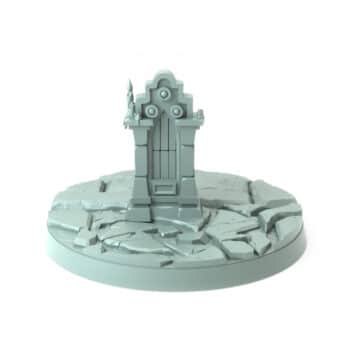 Tombstone 3D-printed gothic tombstone with detailed carvings tabletop gaming prop