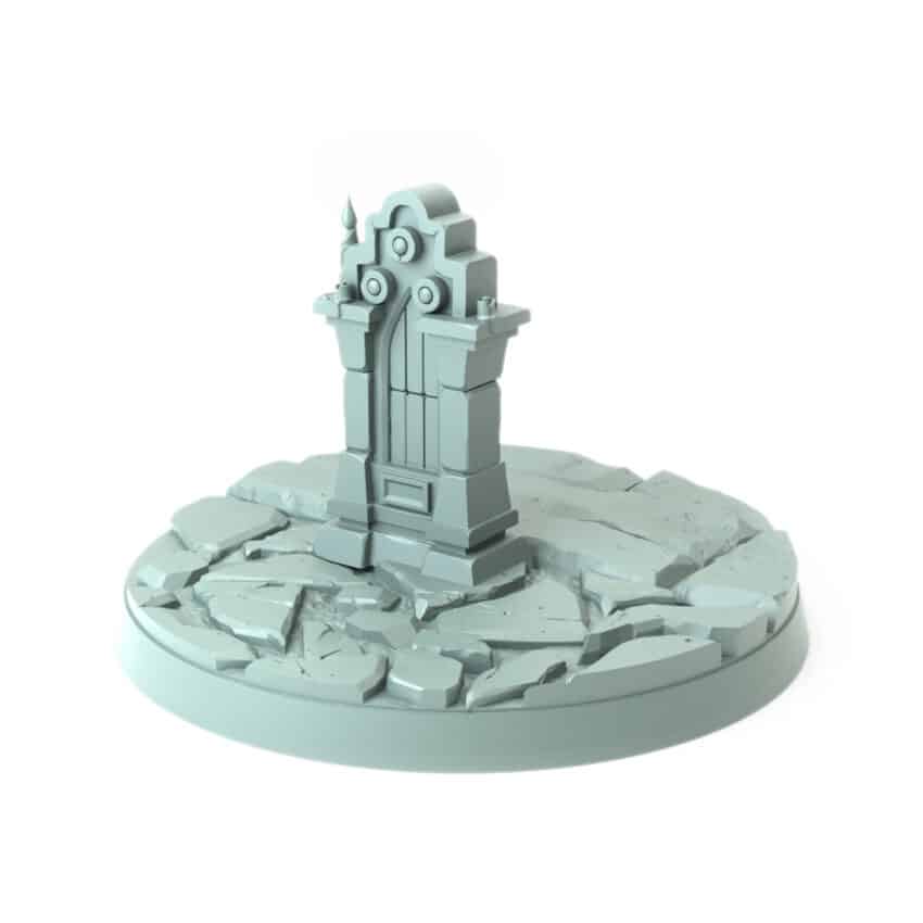 Tombstone 3D-printed gothic tombstone with detailed carvings tabletop gaming prop