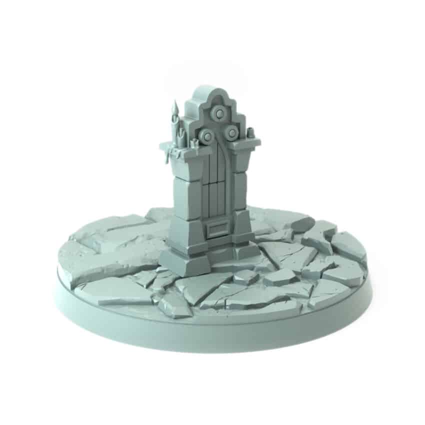 Tombstone 3D-printed gothic tombstone with detailed carvings tabletop gaming prop