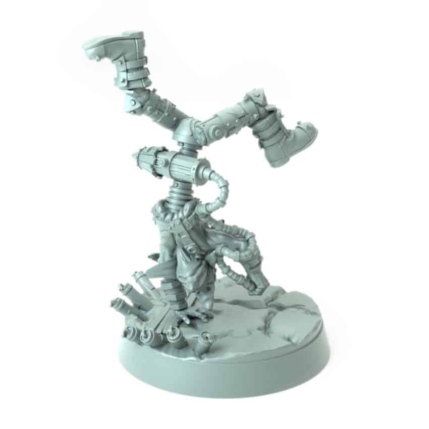 Tosser F Rocket-Body Handstand goblin fantasy 3D printed miniature for tabletop games