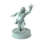 3D-printed fantasy miniature Tripping Over Cyclops in a humorous pose