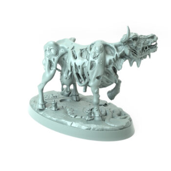 Undead Cow 3D-printed decaying cow for horror and Halloween-themed tabletop RPGs