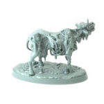 Undead Cow 3D-printed decaying cow for horror and Halloween-themed tabletop RPGs