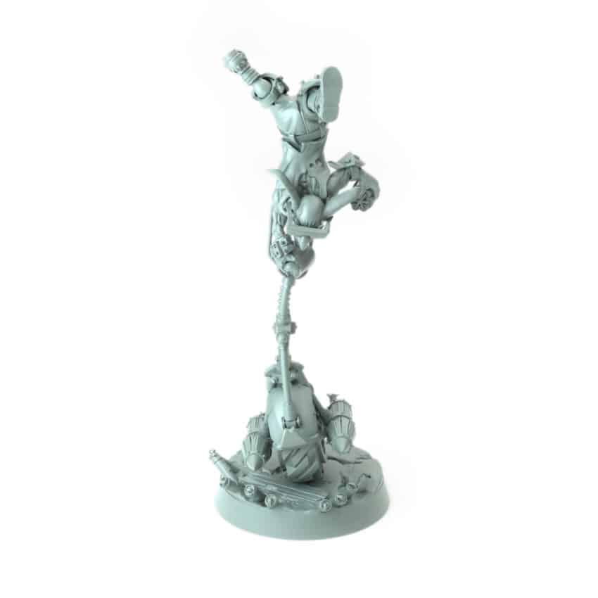 Unicycle Pose A Handstand Hustle goblin fantasy 3D printed miniature for tabletop games