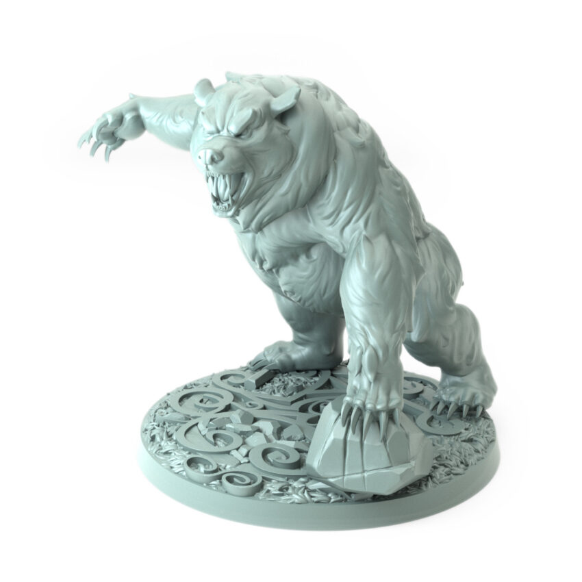 Powerful forest guardian bear perfect for collectors and RPG settings.