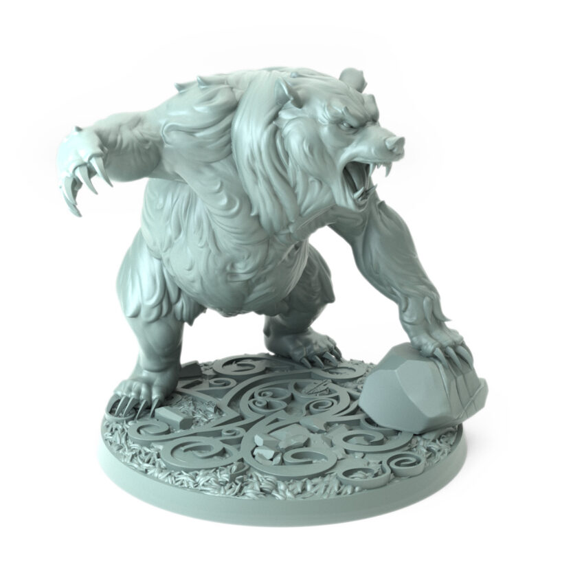 Powerful forest guardian bear perfect for collectors and RPG settings.